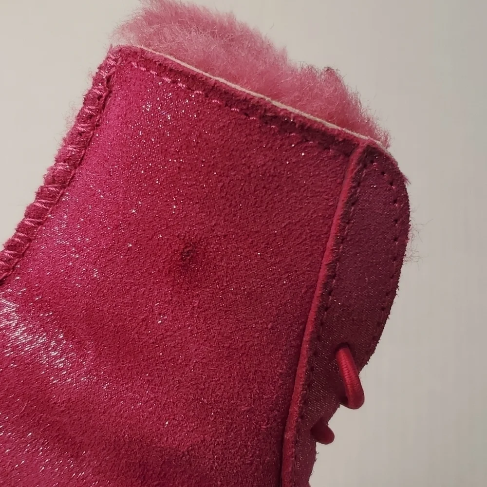 Ugg baby girl Sheepskin & Leather sparkly boots